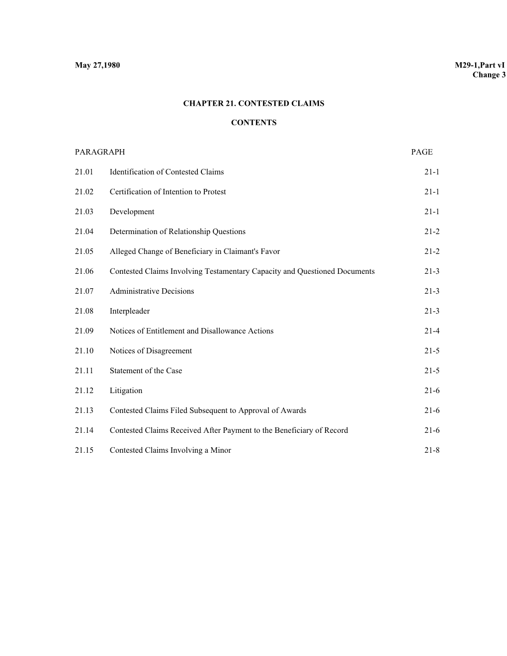 Chapter 21. Contested Claims