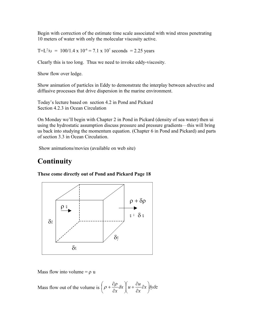 Begin with Correction of the Estimate Time Scale Associated with Wind Stress Penetrating