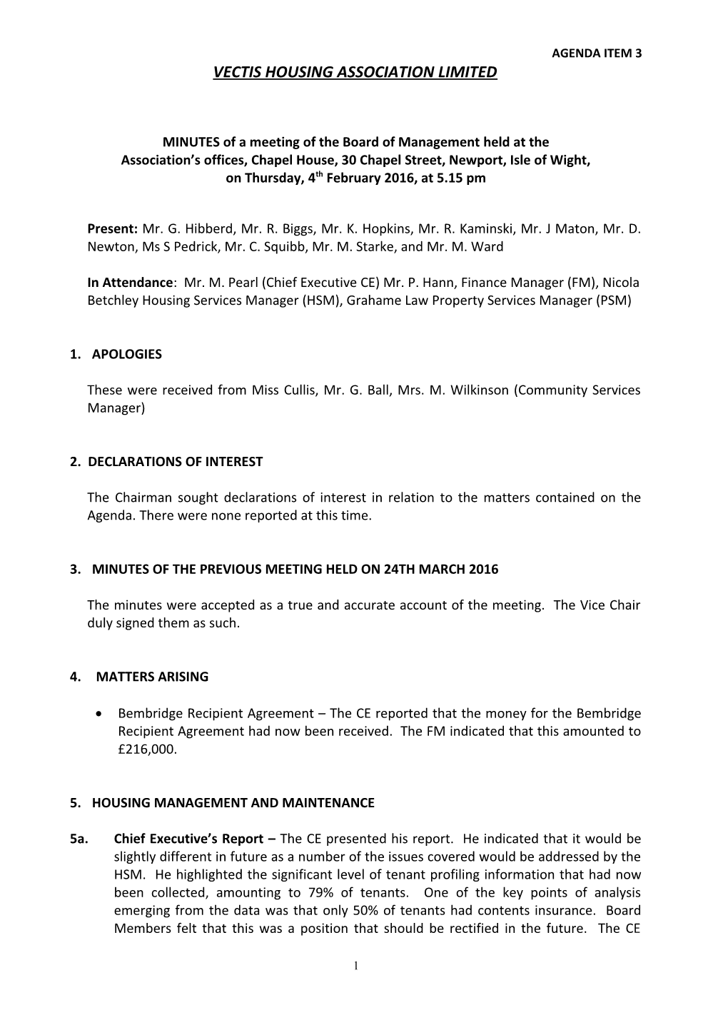 Vectis Housing Society Limited