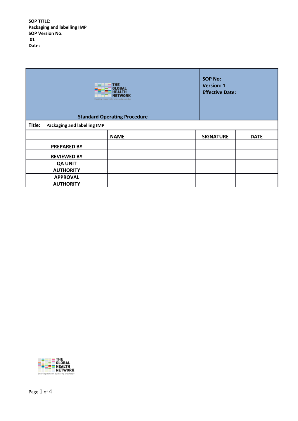 IMP02.1Label Requisition Form and Printing Request