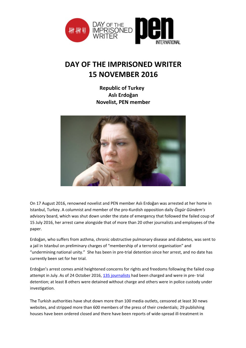 Day of the Imprisoned Writer