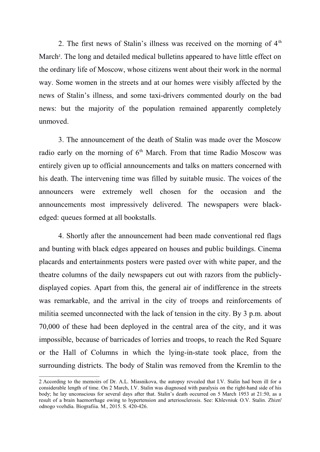 1953-03-16 Gascoigne Report Stalin's Death