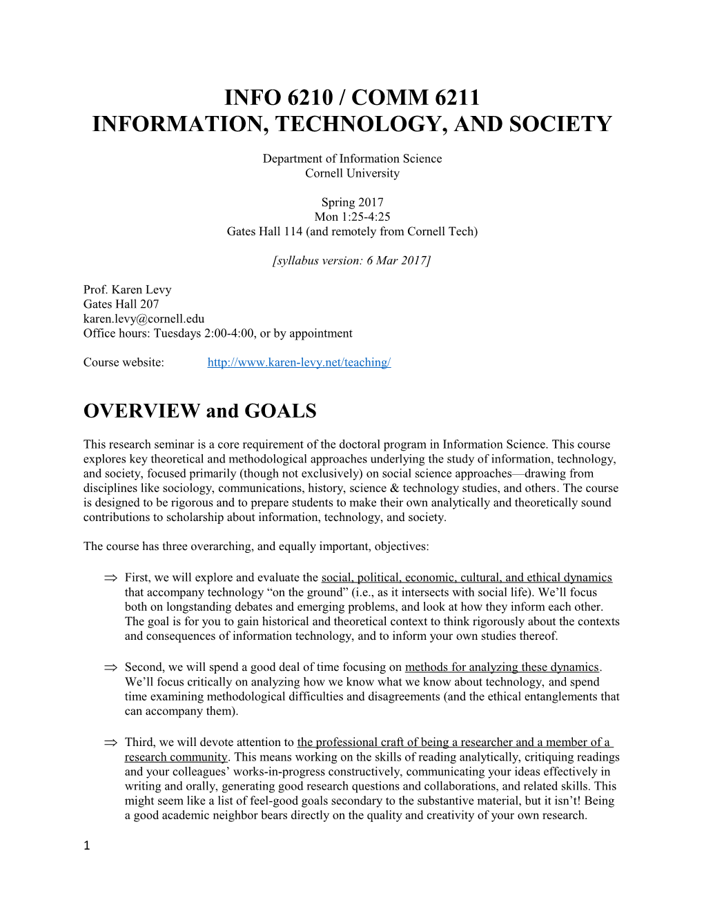 Information, Technology, and Society