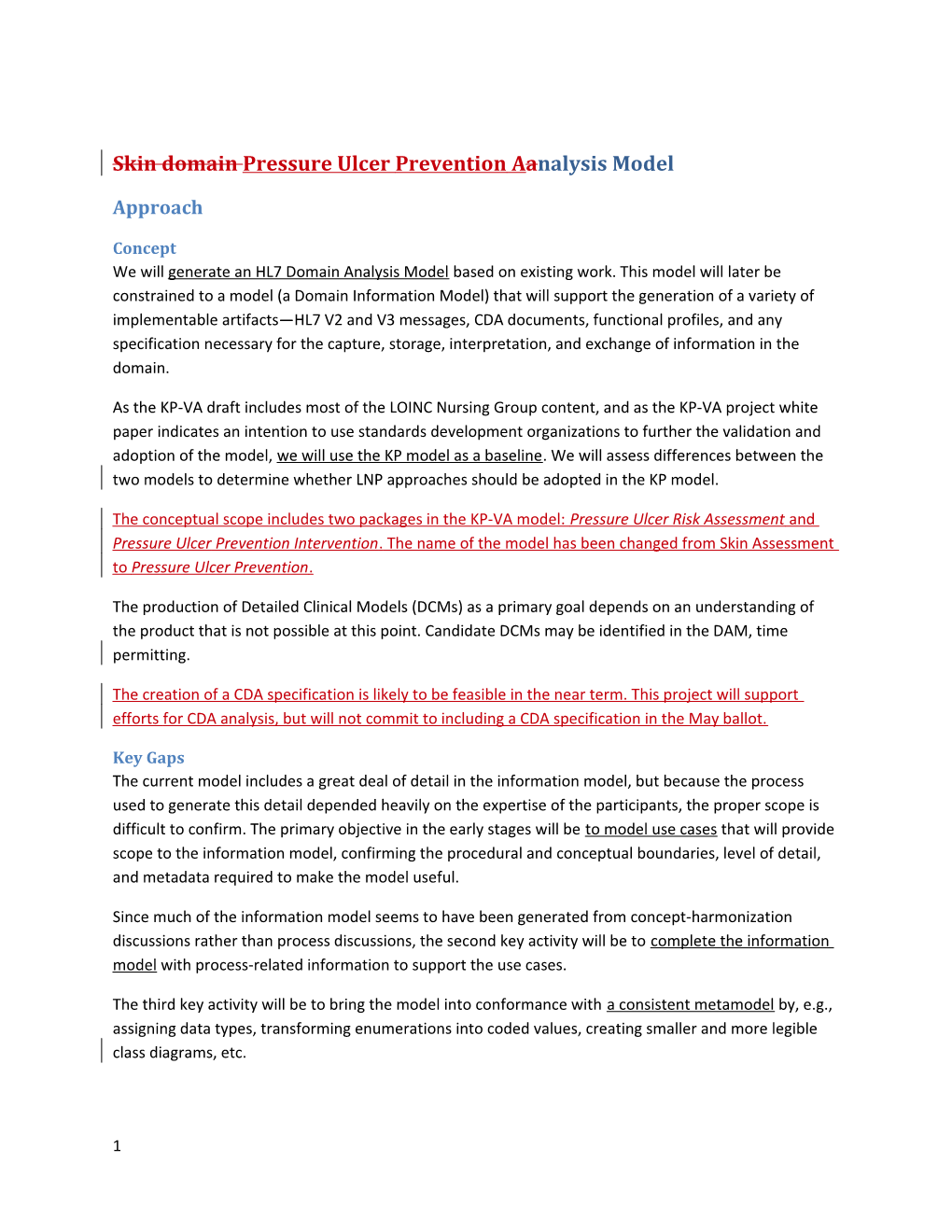 Skin Domain Pressure Ulcer Prevention Aanalysis Model