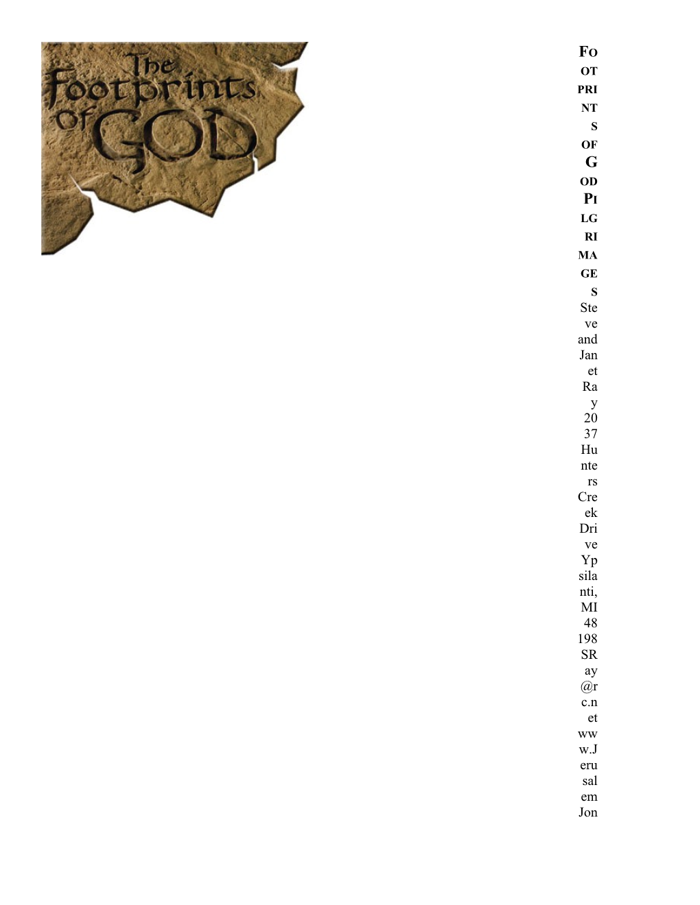 Footprints of God Pilgrimages