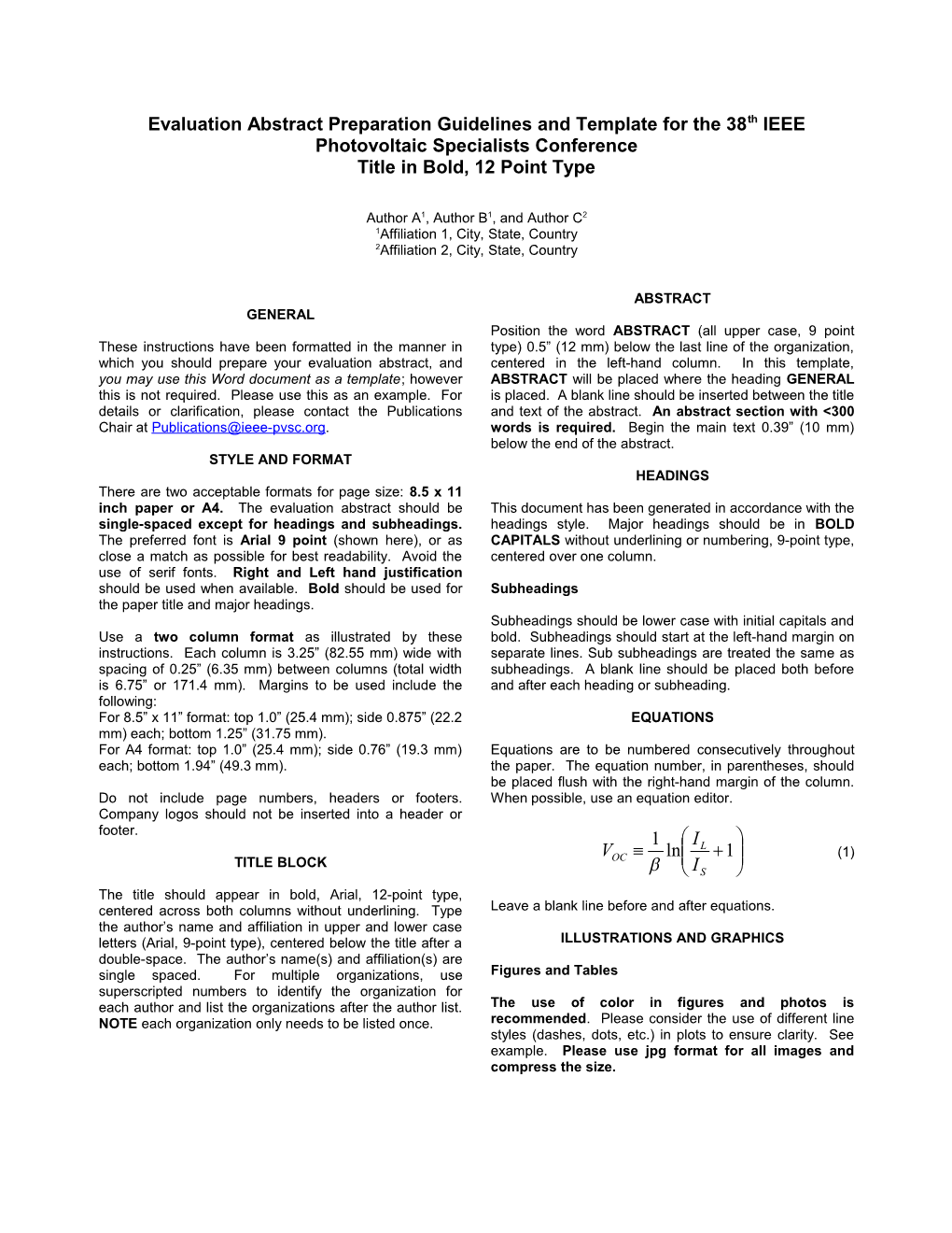 Author for Correspondence: Publications Ieee-Pvsc.Org