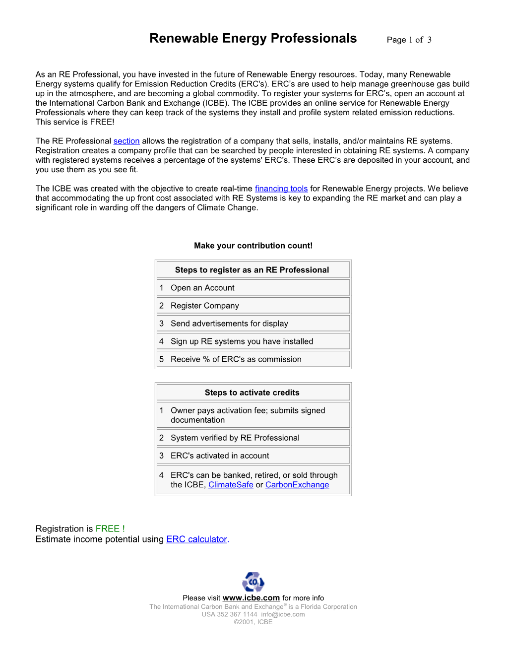 Renewable Energy Professionals Page 1 of 3