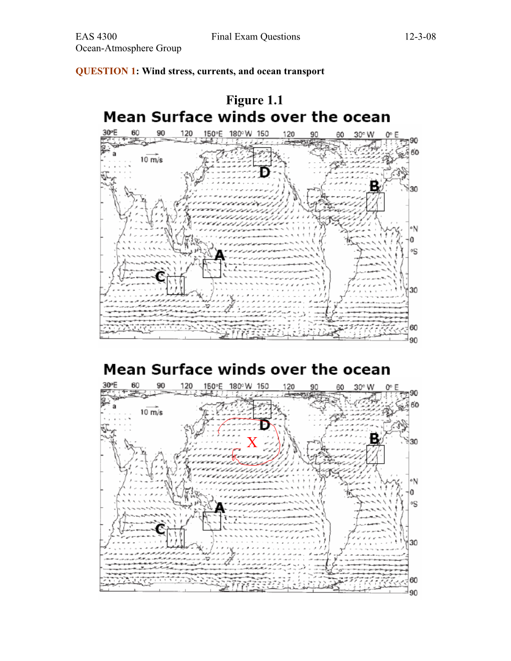 Ocean Currents, Difference Between Ekman and Geostrophic Currents