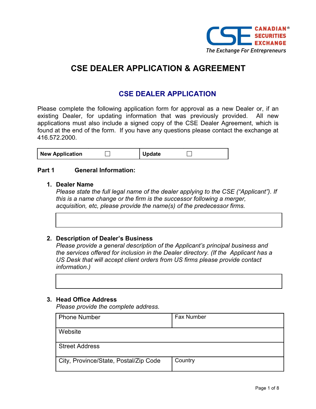 Cse Dealer Application