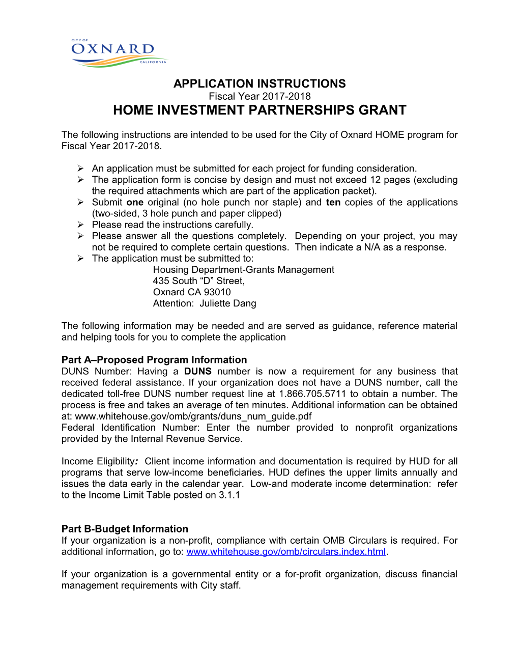 Home Investment Partnerships Grant