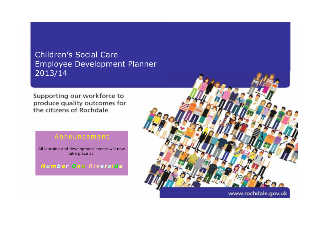 Black - Children S Social Care Courses(Details and Application Forms Are Emailed to Managers