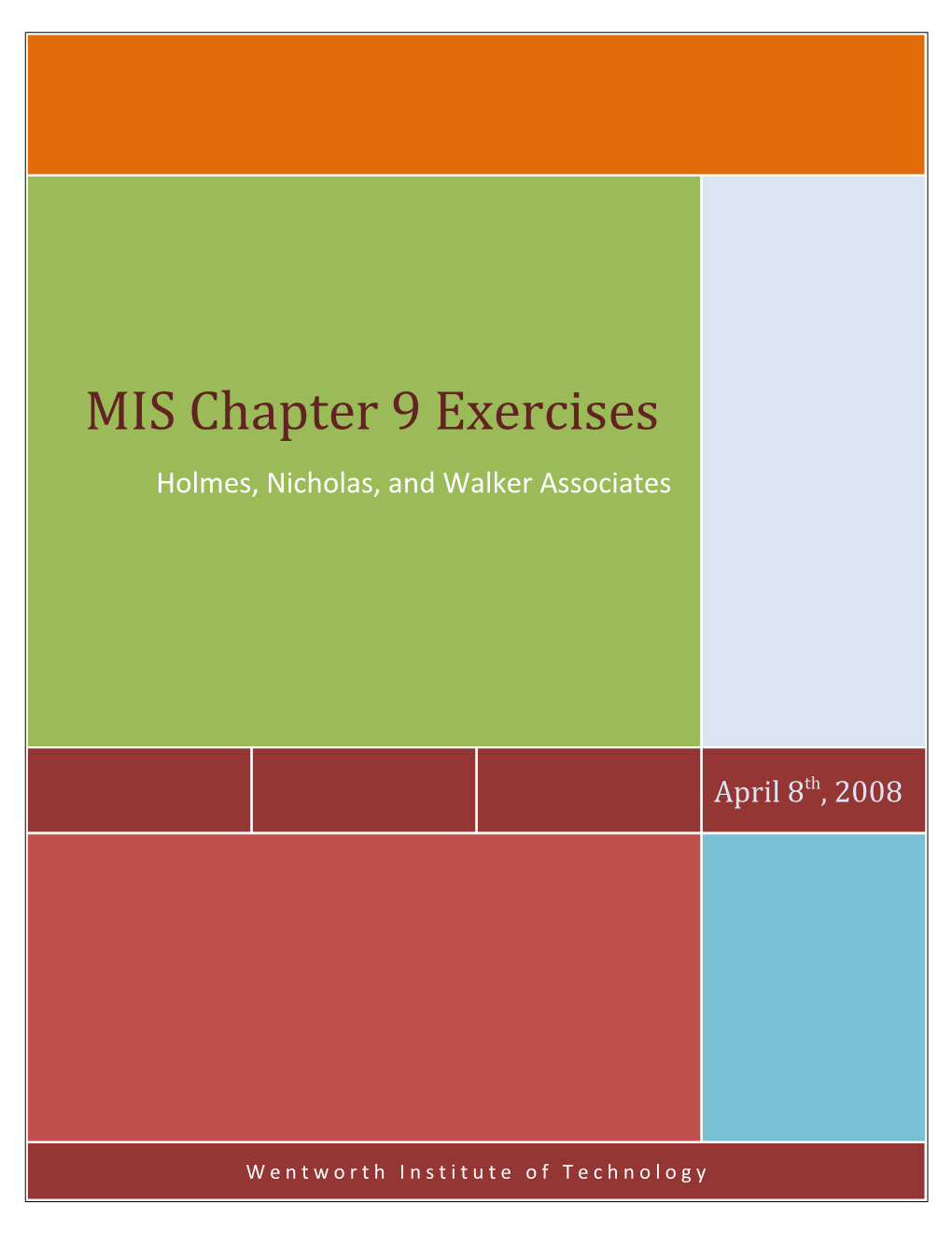 MIS Chapter 9 Exercises