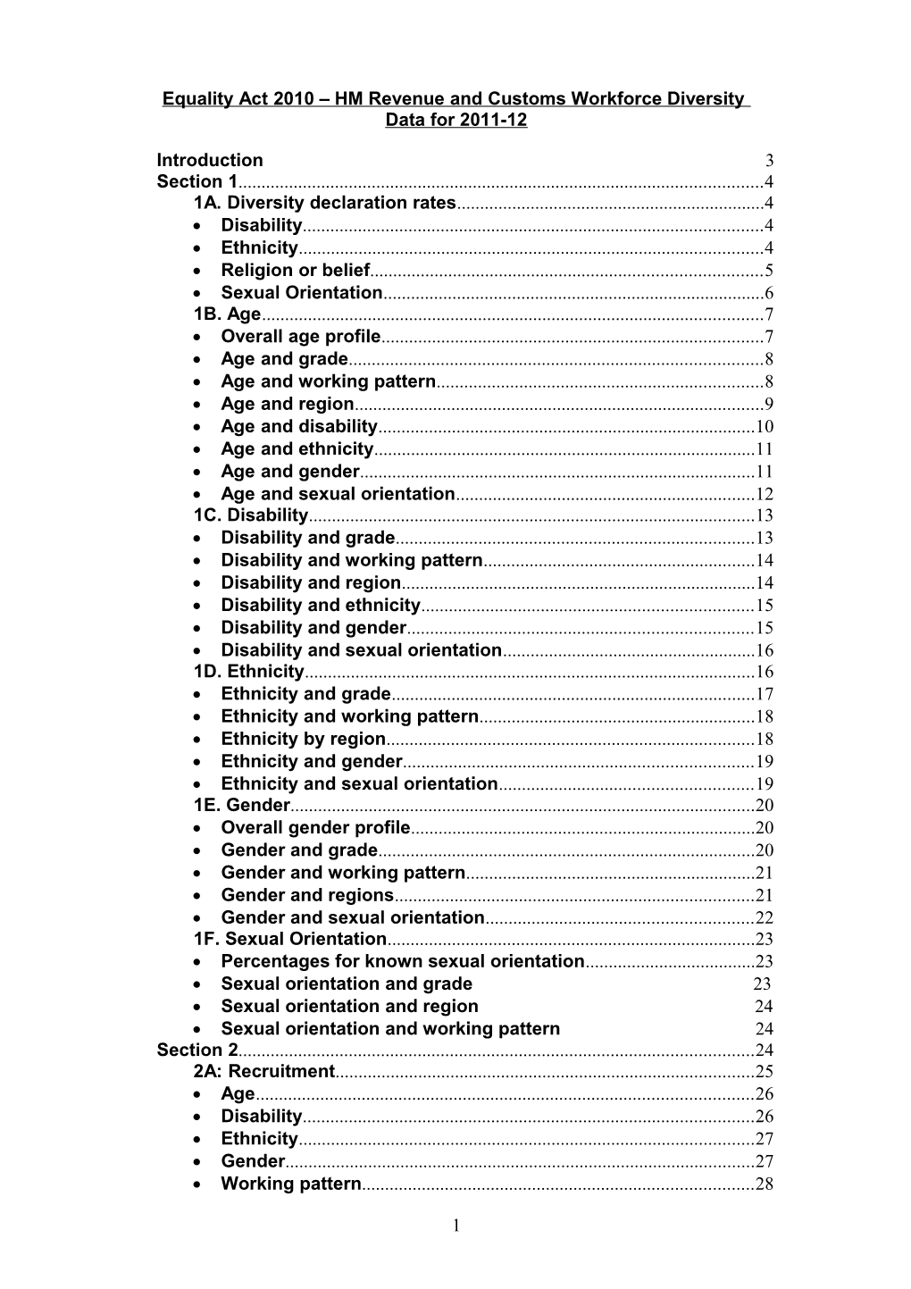 Equality Act 2010 2Nd Tranche of Workforce Data for 2010/11