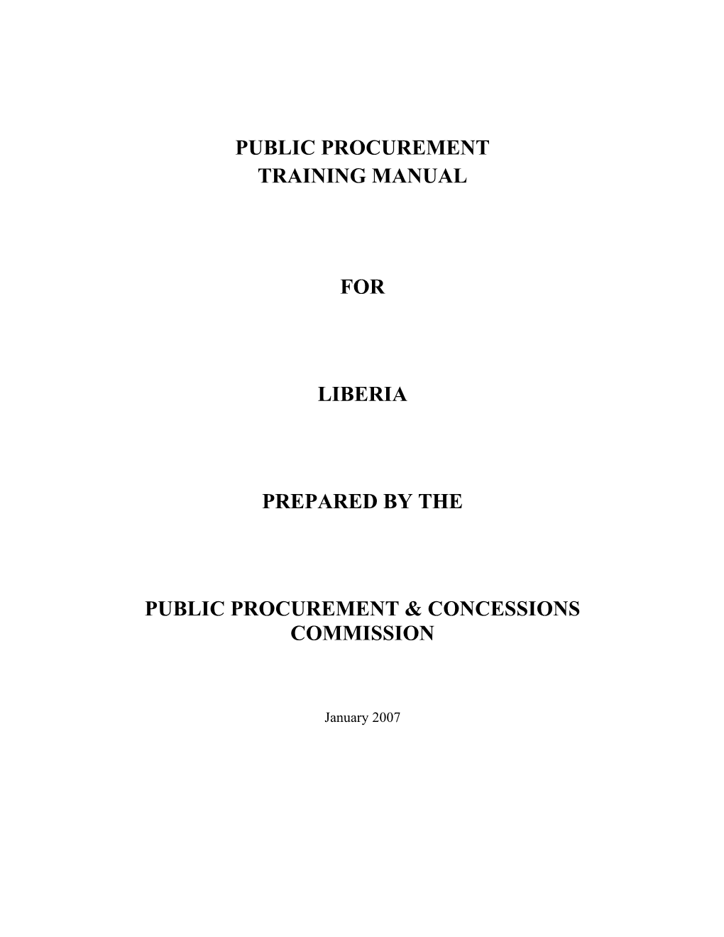 Public Procurement & Concessions Commission