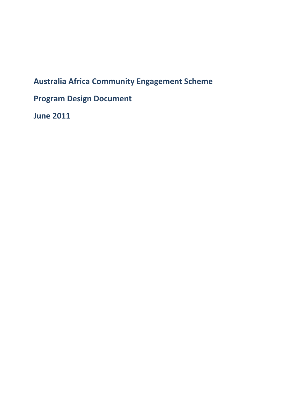 Australiaafrica Community Engagement Scheme