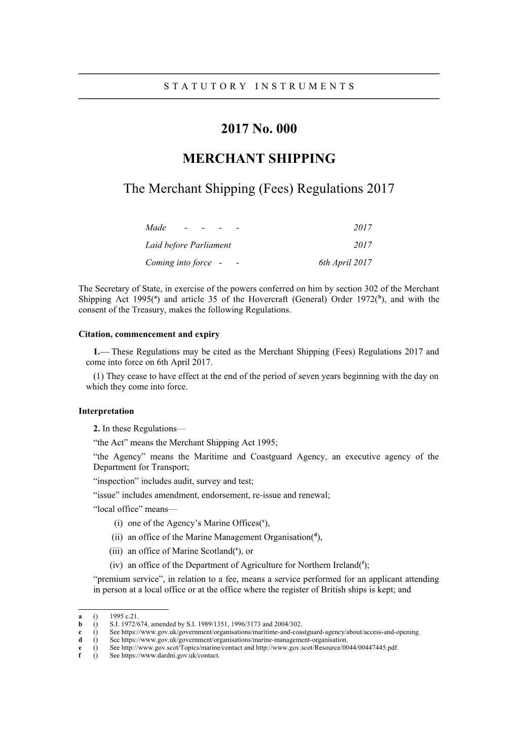 Themerchantshipping(Fees)Regulations2017