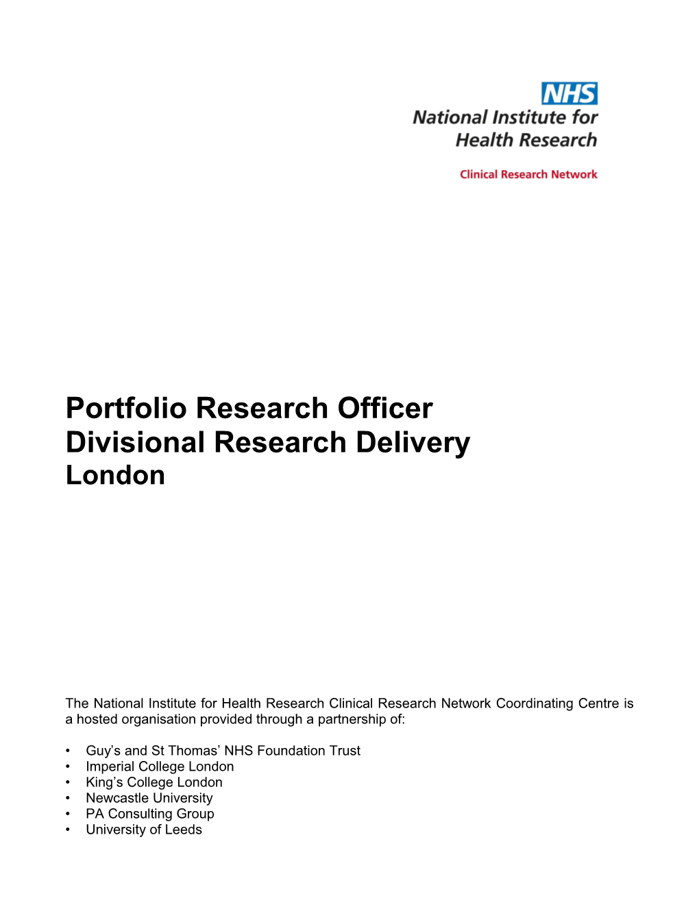 Portfolio Research Officer