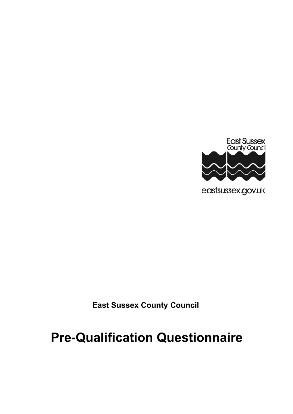 Pre-Qualification Questionnaire Template