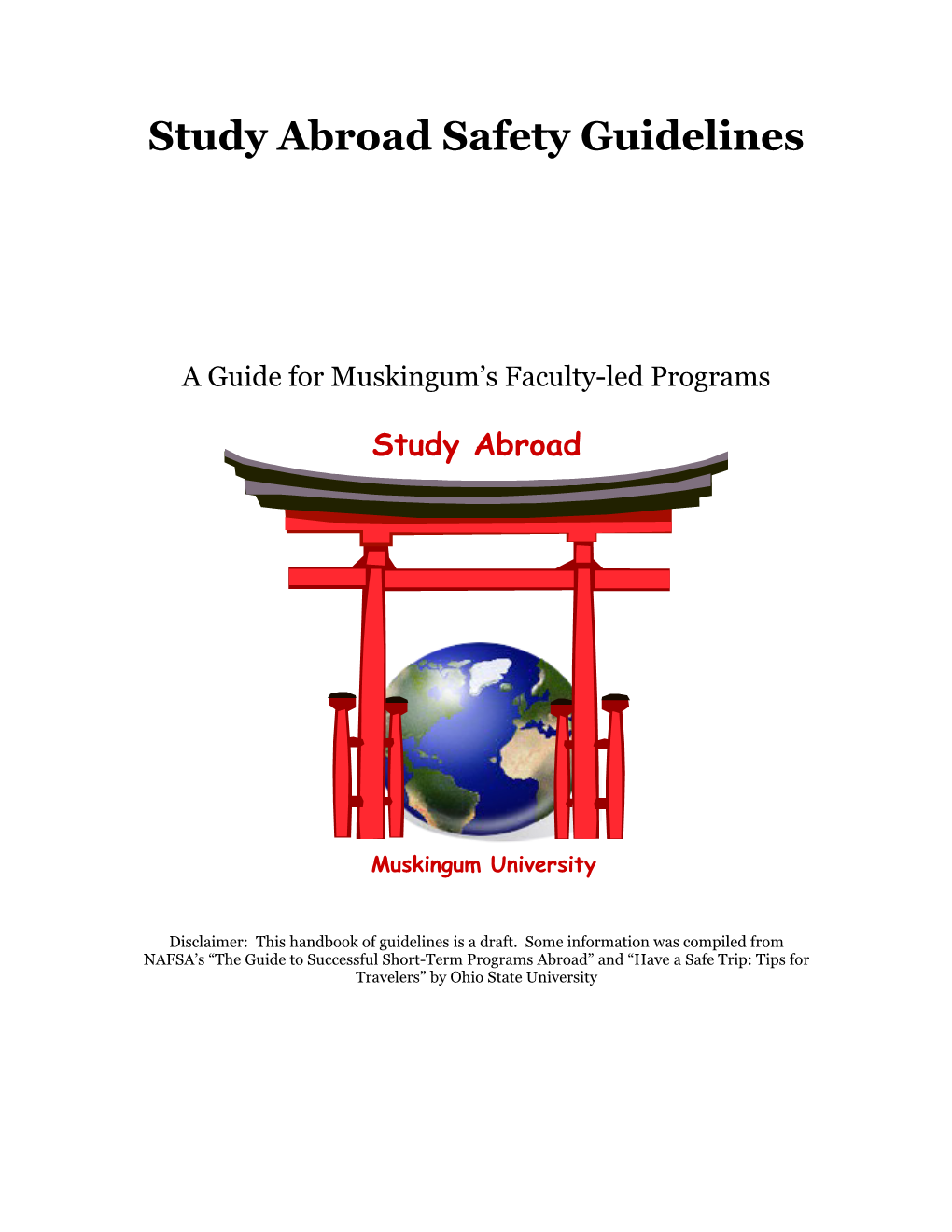 Study Abroad Safety Guidelines