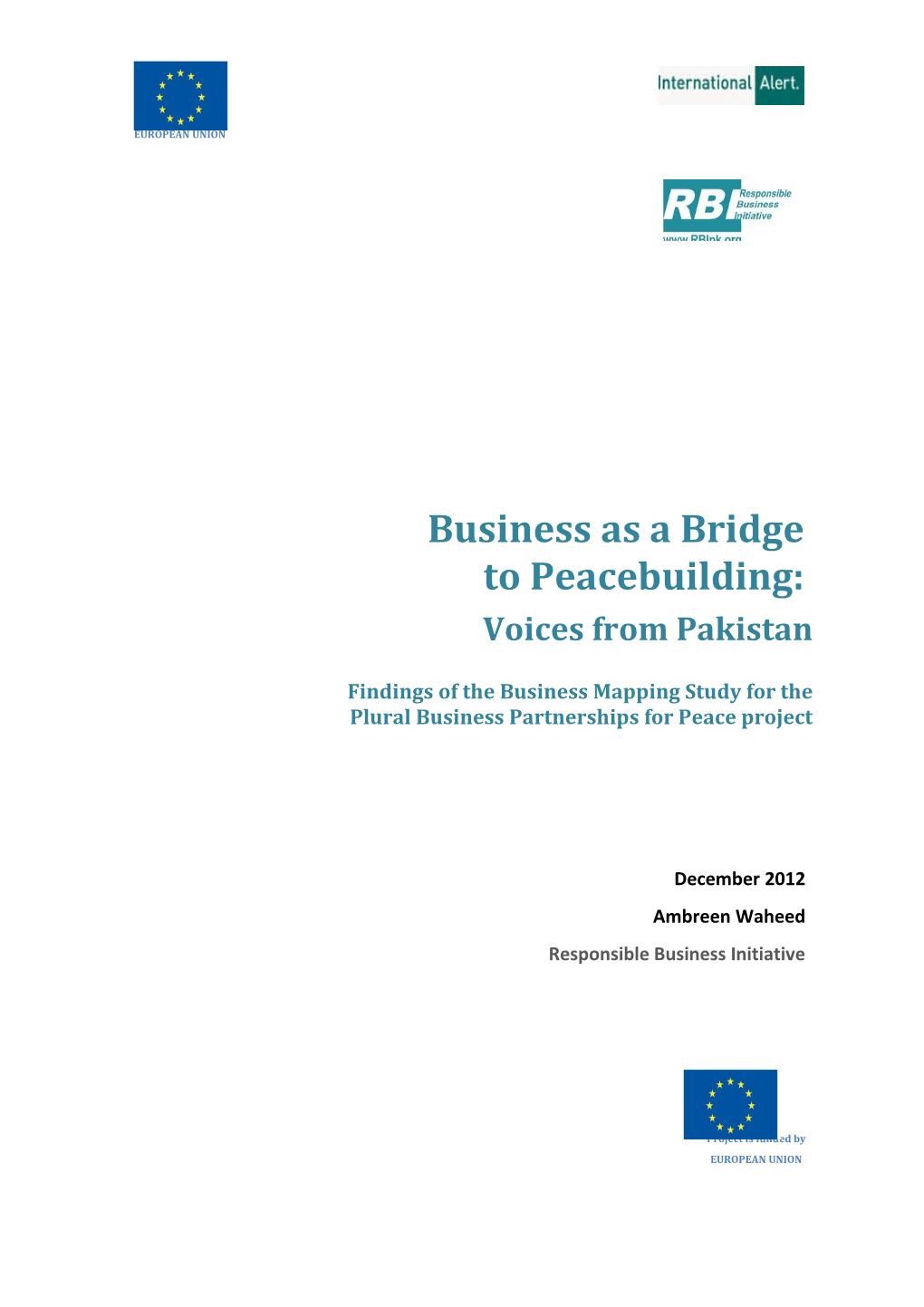 Business As a Bridge to Peacebuilding