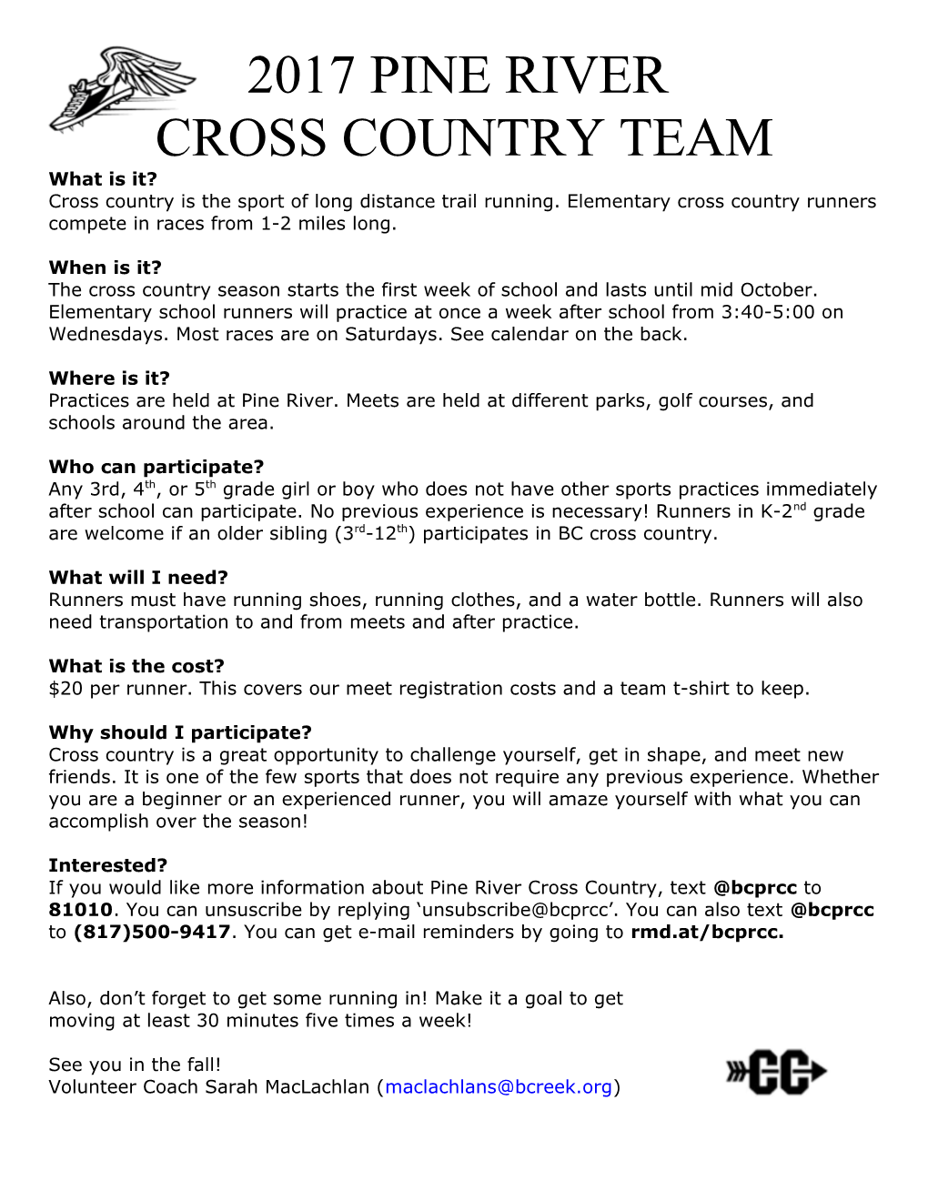 Bcms Cross Country