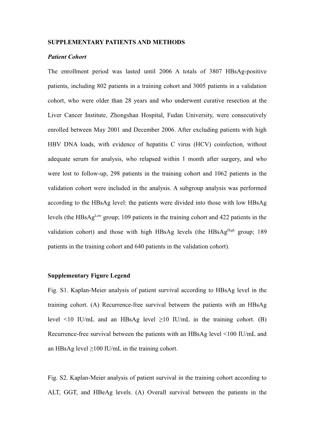 Supplementary Patients and Methods