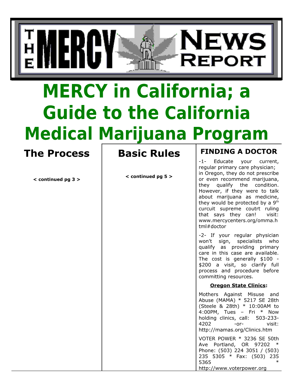 * How to Medical Cannabis * Oregon * 2008 * *