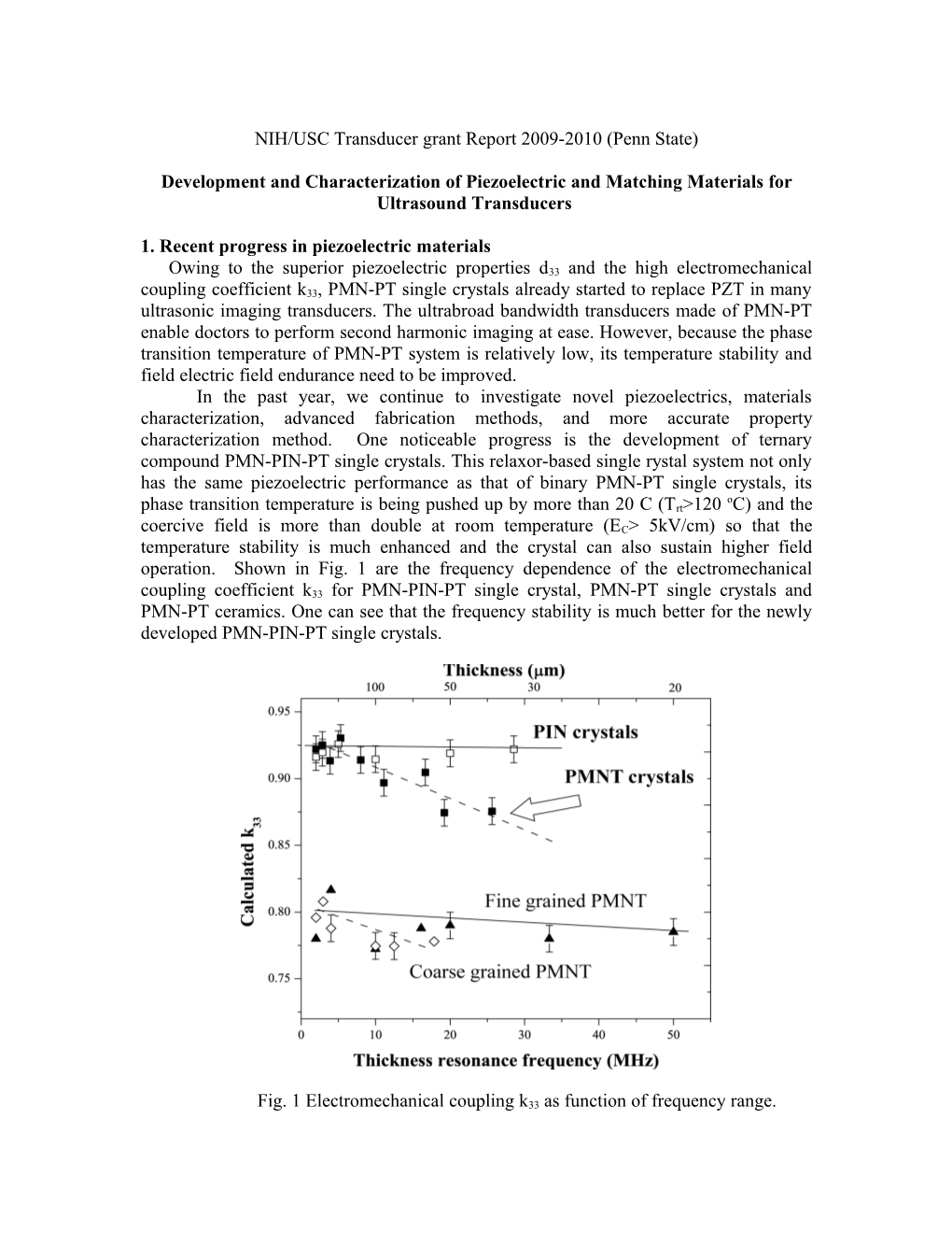 NIH/USC Transducer Grant Report 2009-2010(Pennstate)