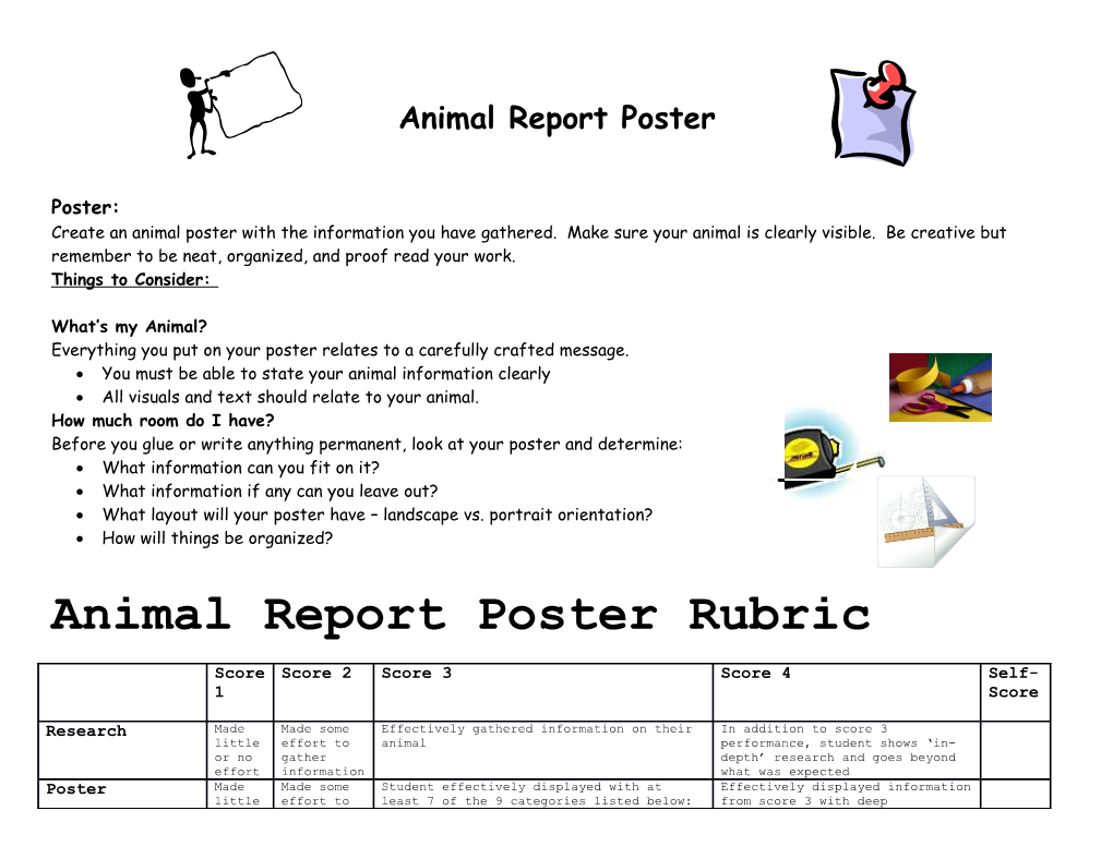 Animal Report Poster