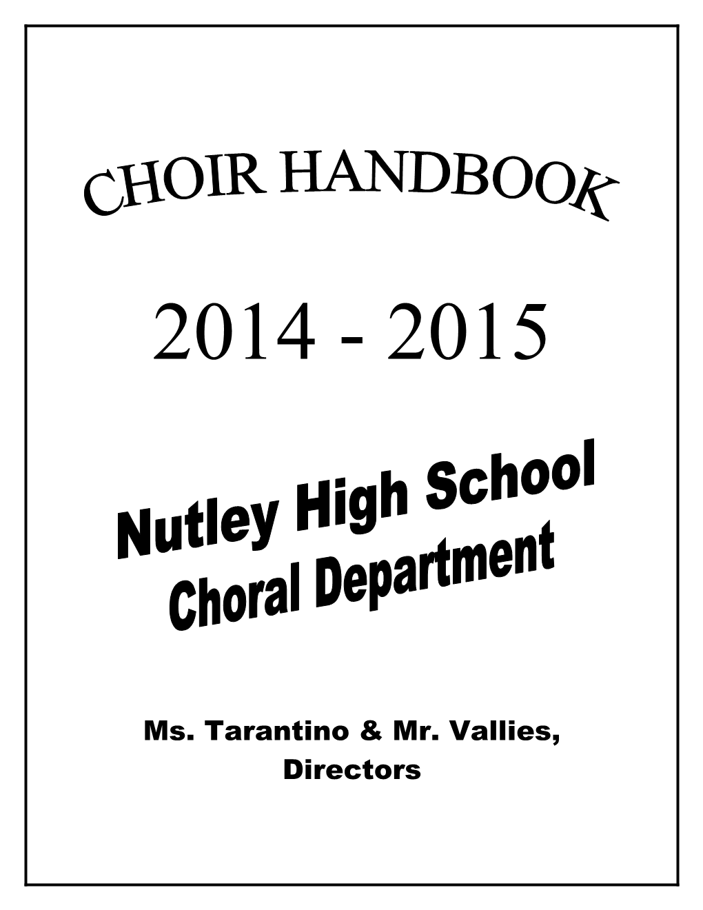 Nutley High School Madrigals Singers