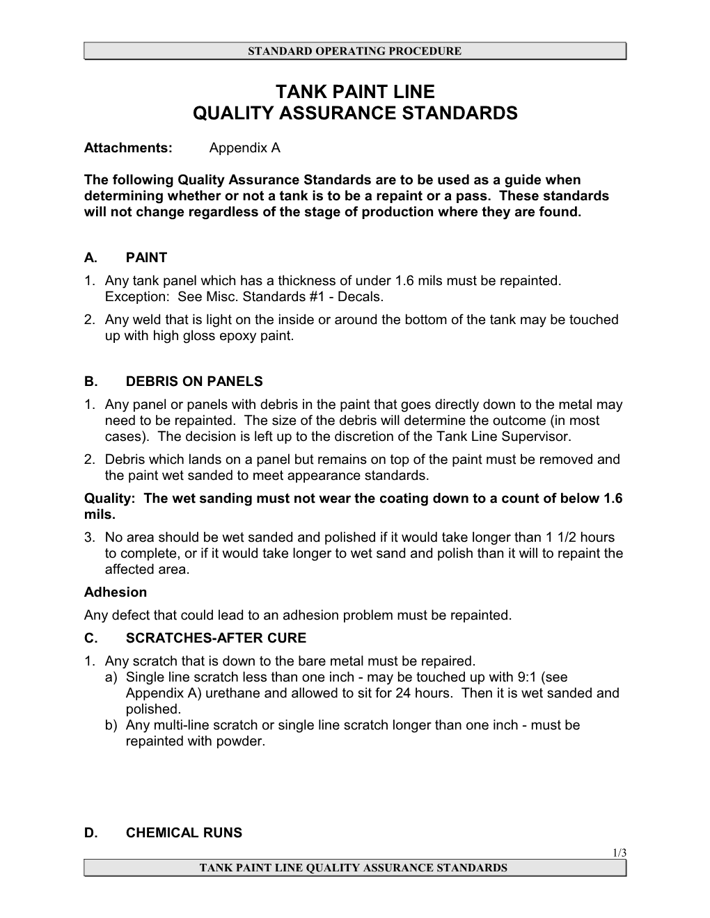 Quality Assurance Standards