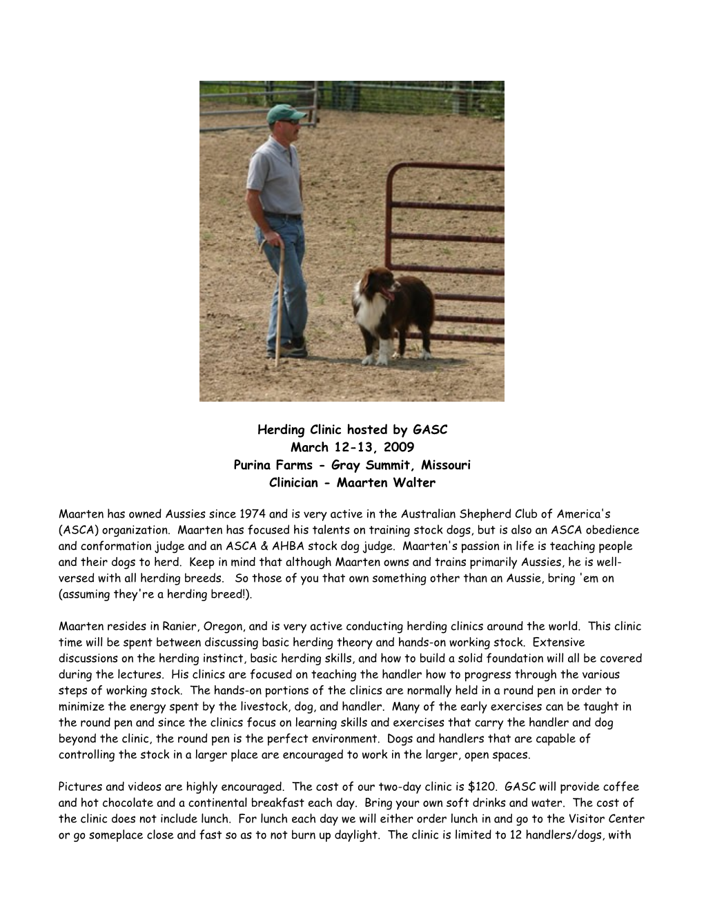 Herding Clinic Hosted by GASC