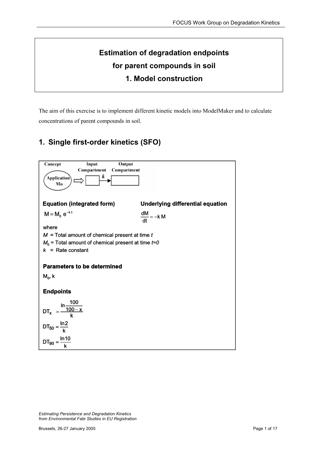 For Parent Compounds in Soil