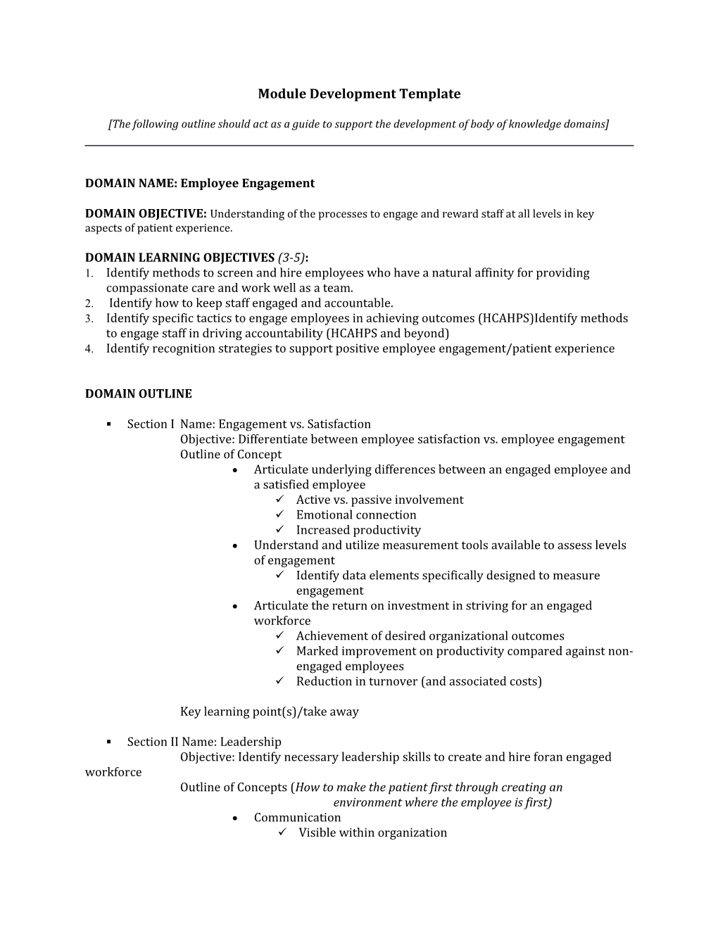 Module Development Template