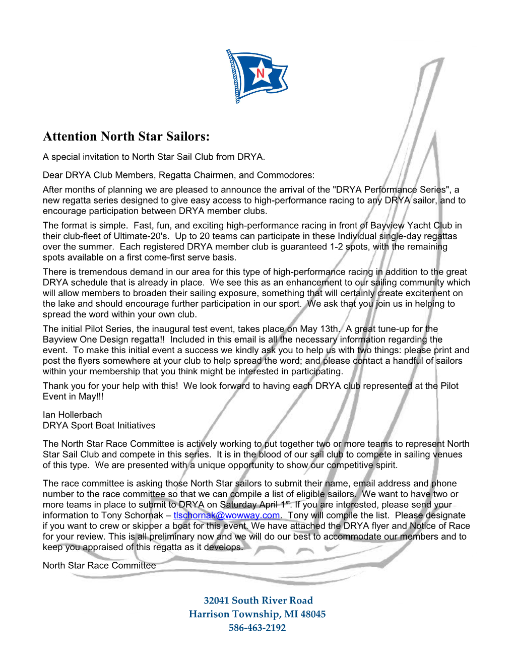 Attention North Star Sailors