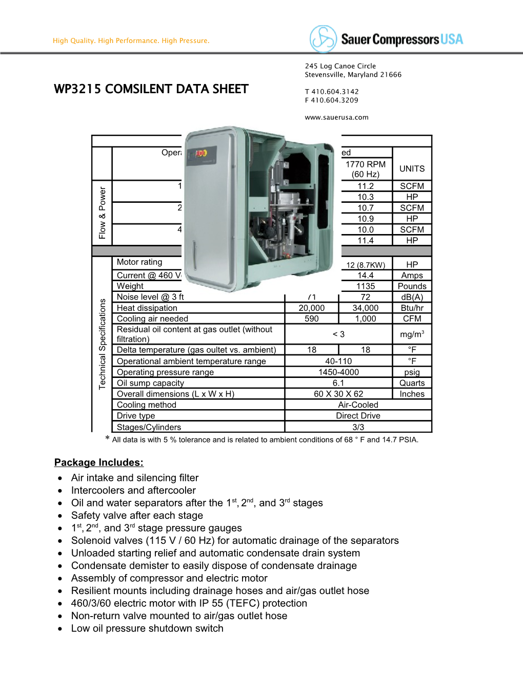 Wp3215 Comsilent Data Sheet