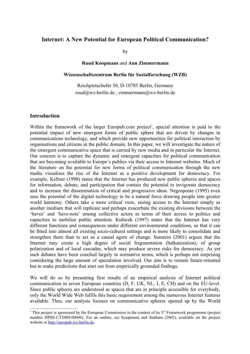 II Theoretical Model