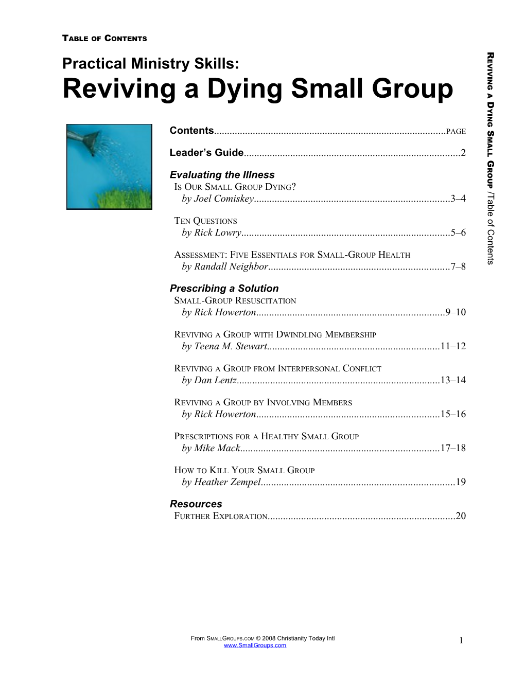 Practical Ministry Skills: Reviving a Dying Small Group