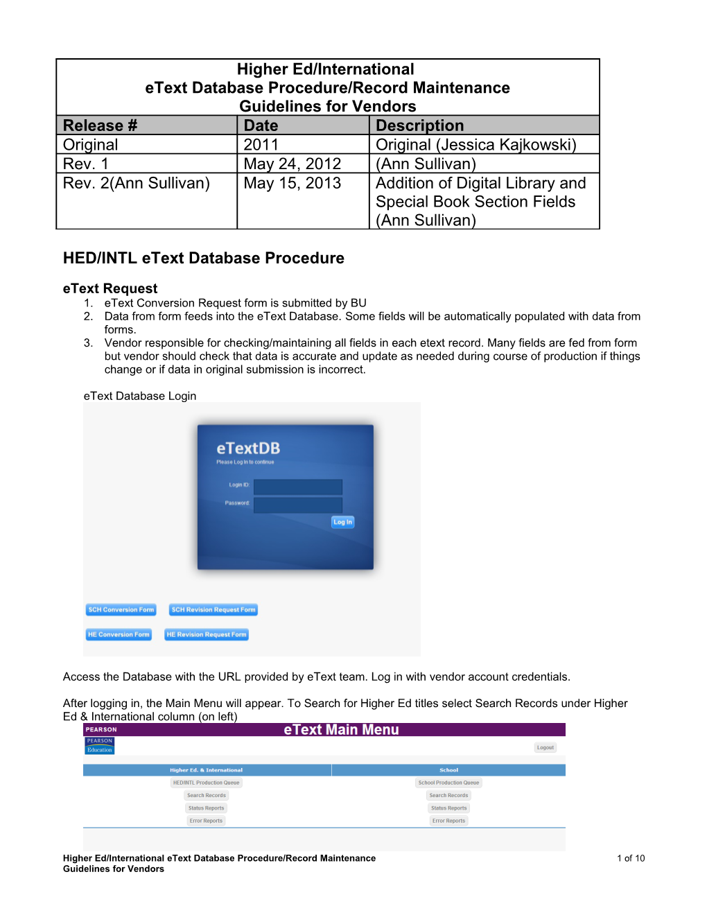 HED/INTL Etext Database Procedure