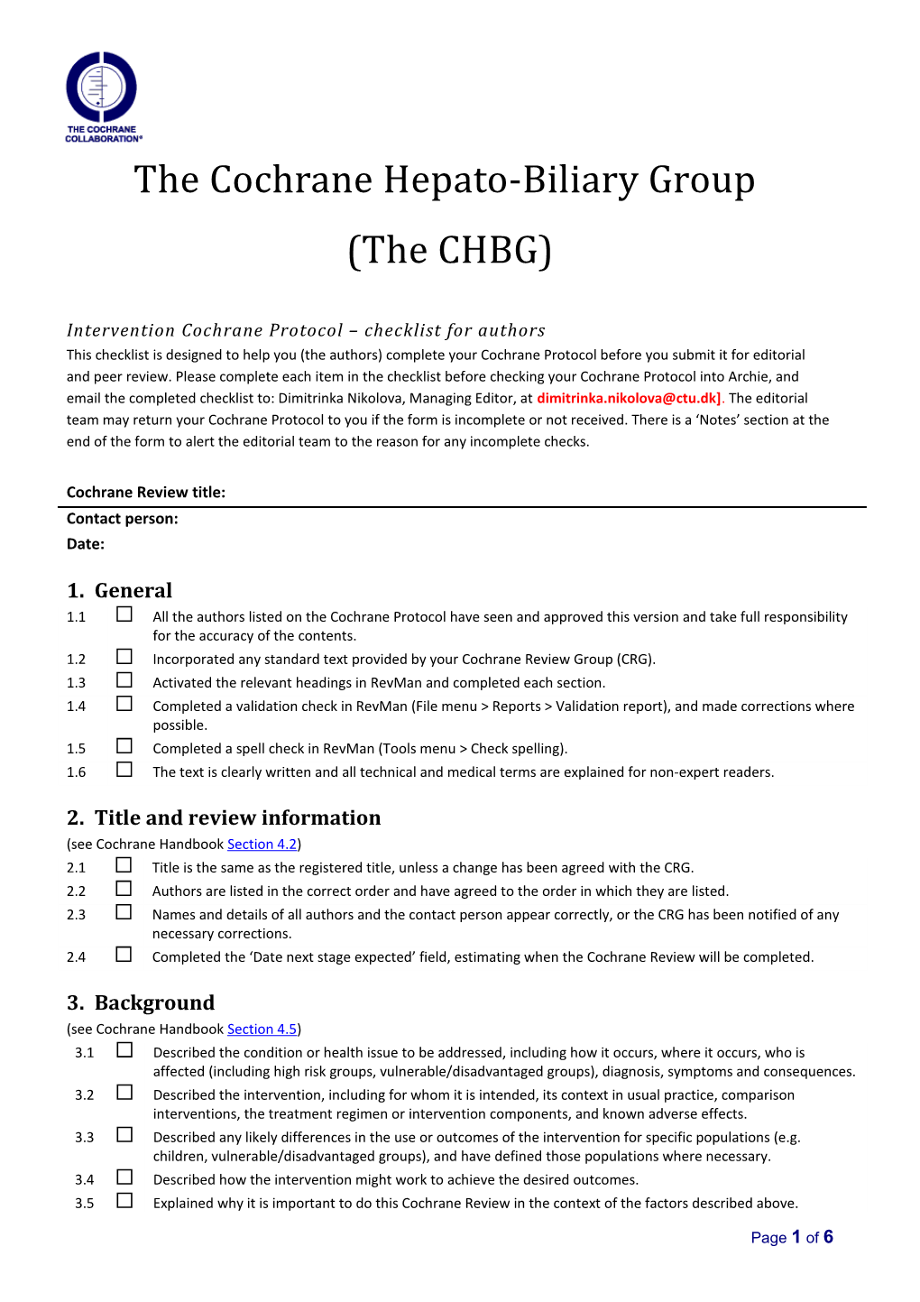 Cochrane Hepato-Biliary Group