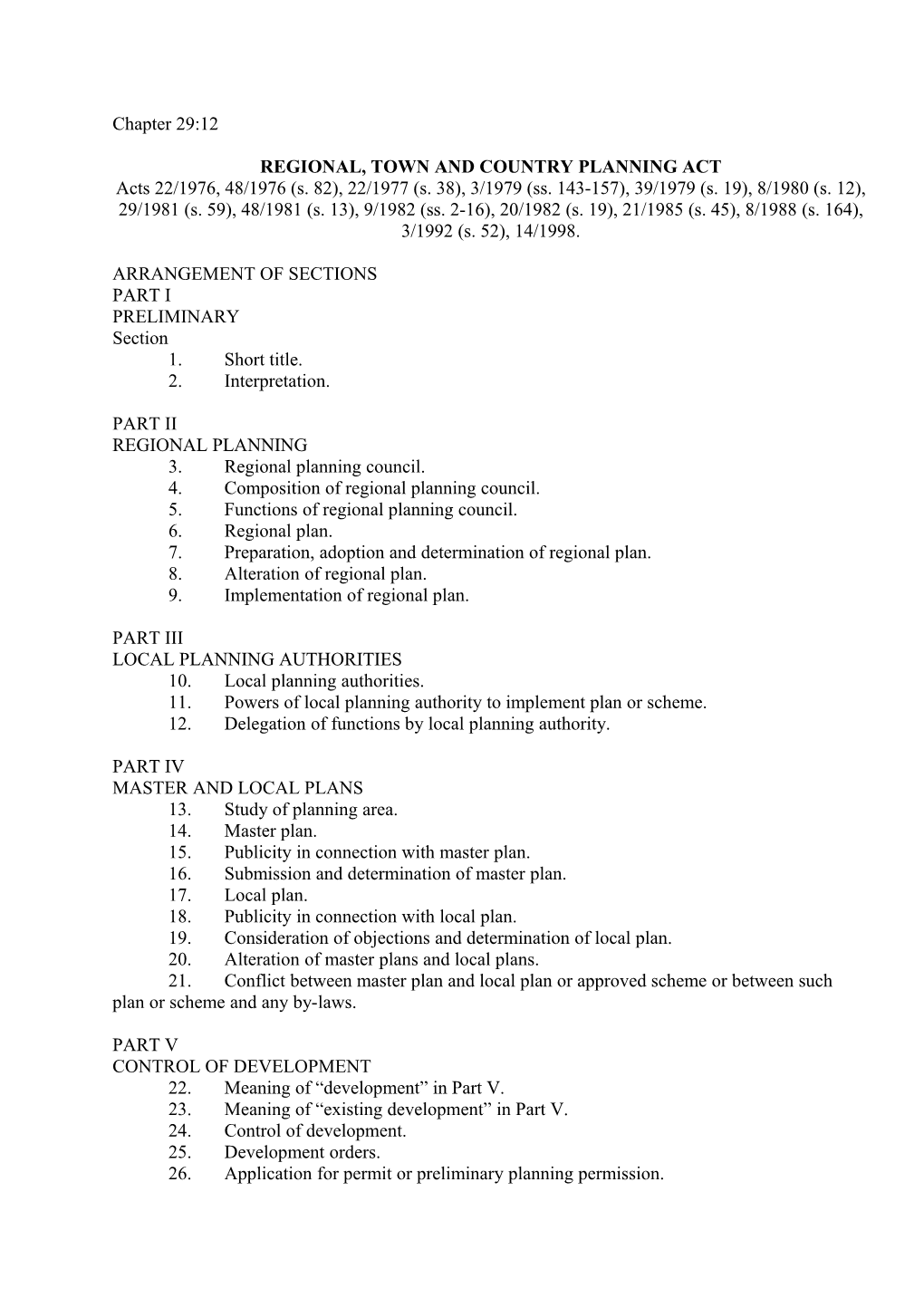 Regional, Town and Country Planning Act