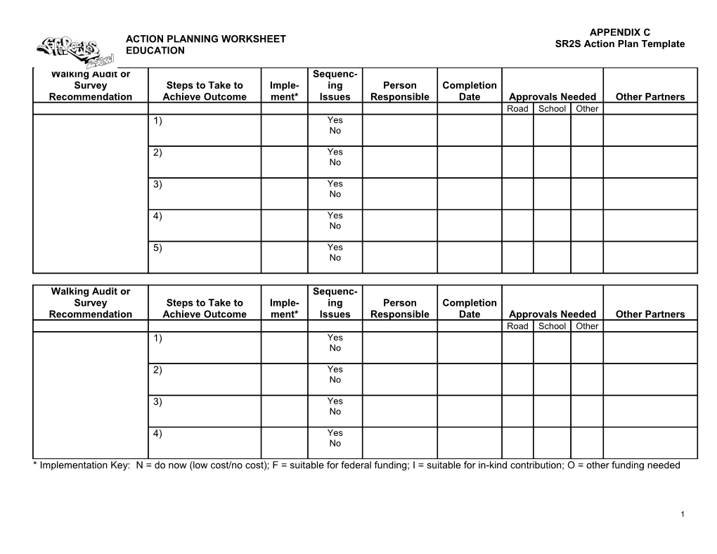 Action Planning Worksheet