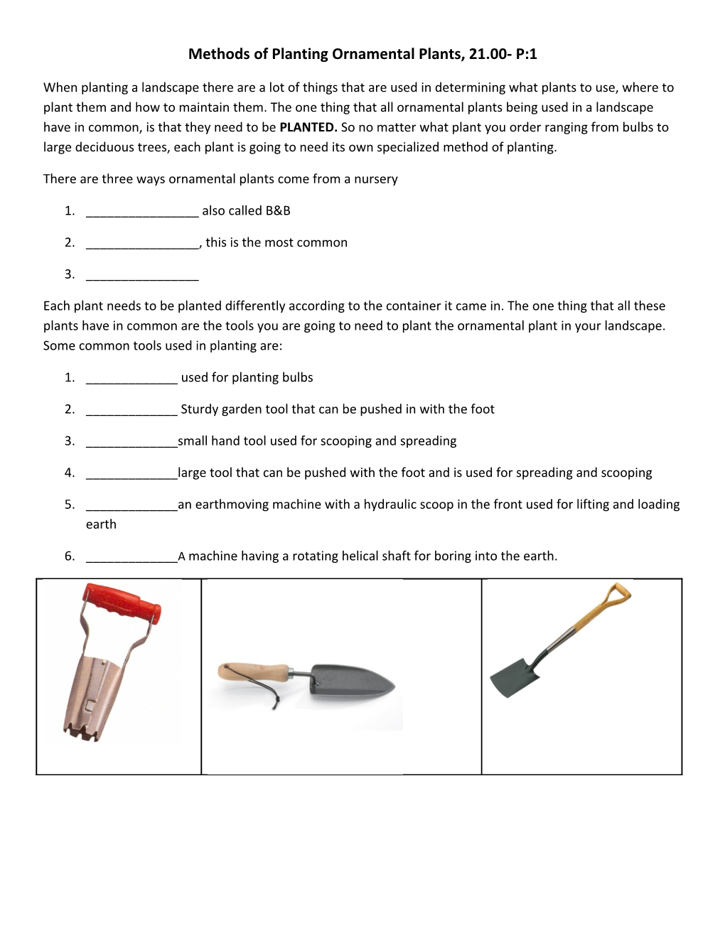 Methods of Planting Ornamental Plants, 21.00- P:1