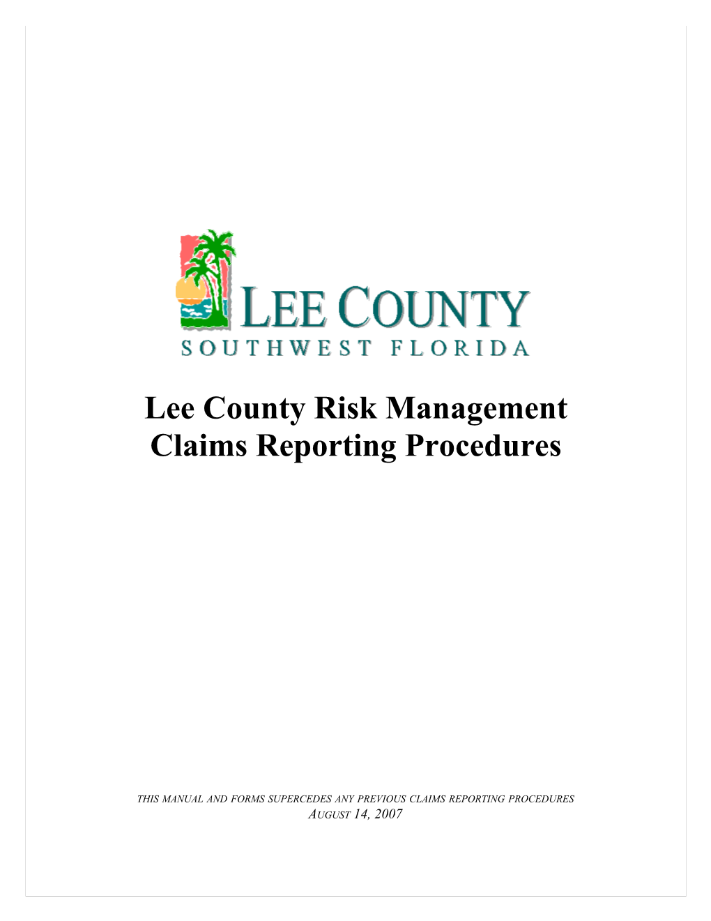 Instructions for Reporting Claims