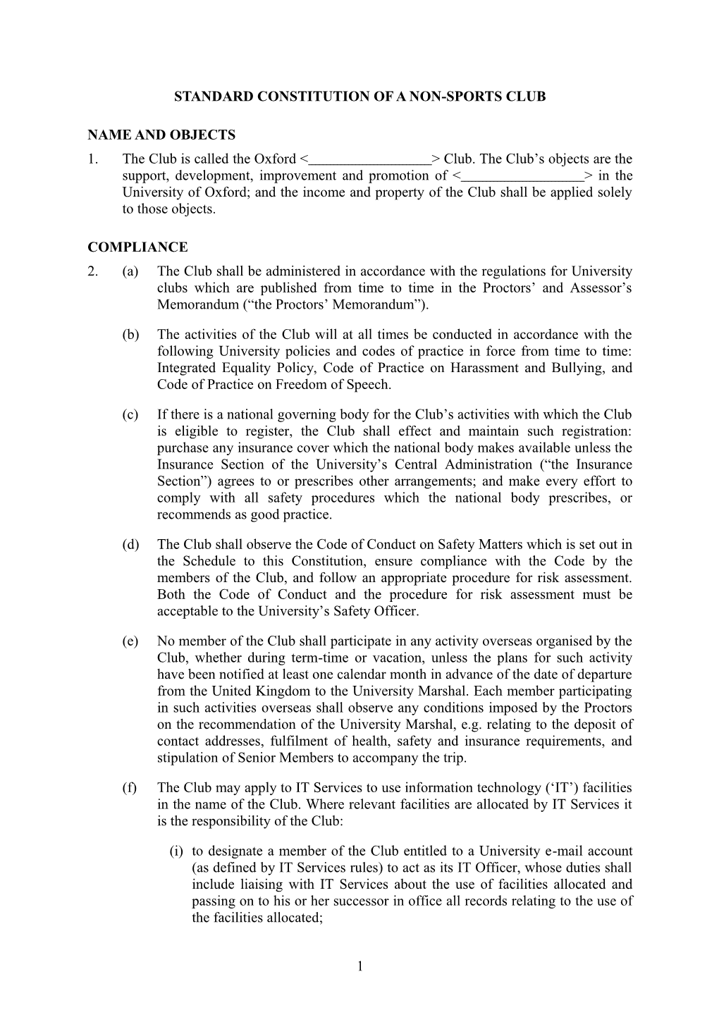 M02 Constitution for Registered Non-Sports Club WD217-096