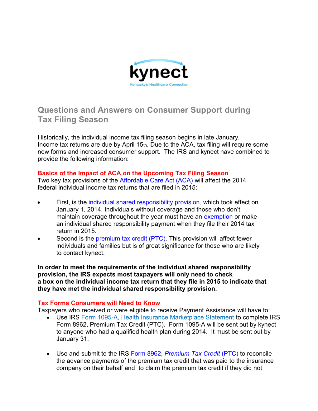 Questions and Answers on Consumer Support During