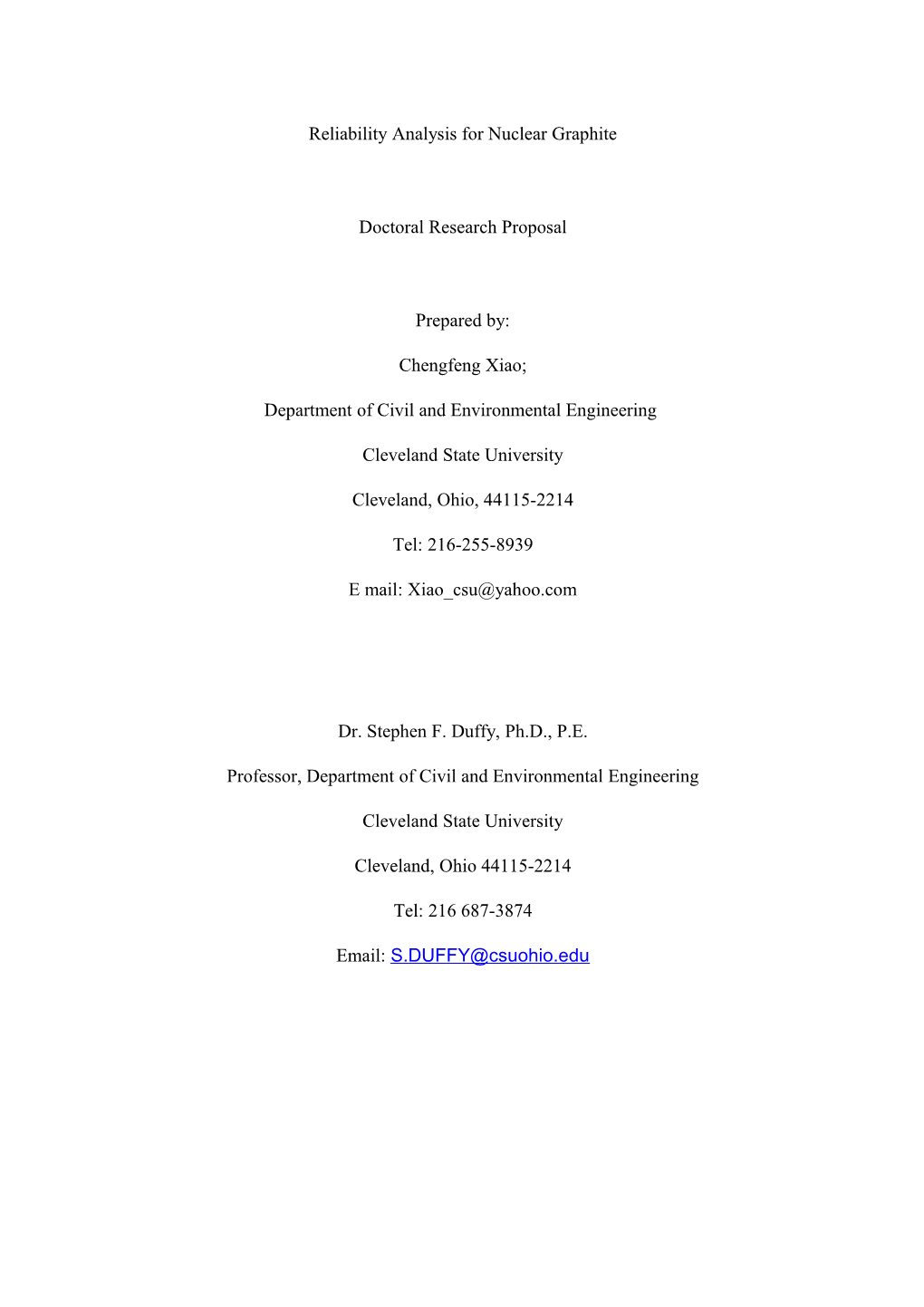 Reliability Analysis for Nucleargraphite