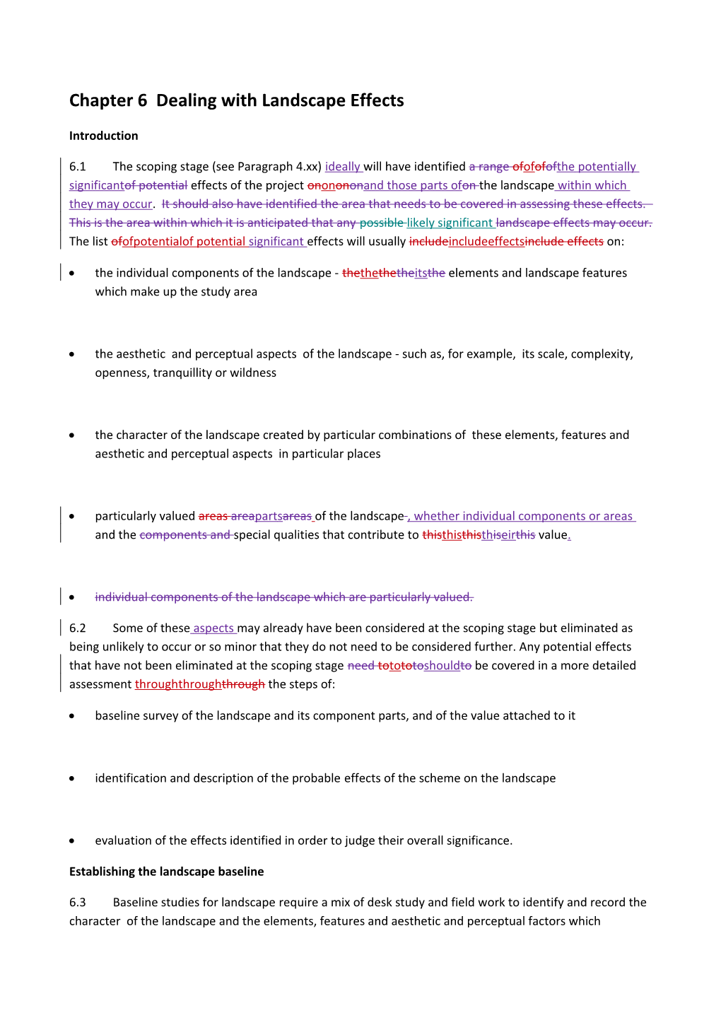 Chapter 6 Dealing with Landscape Effects