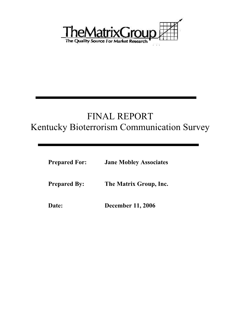 Kentucky Bioterrorism Communication Survey