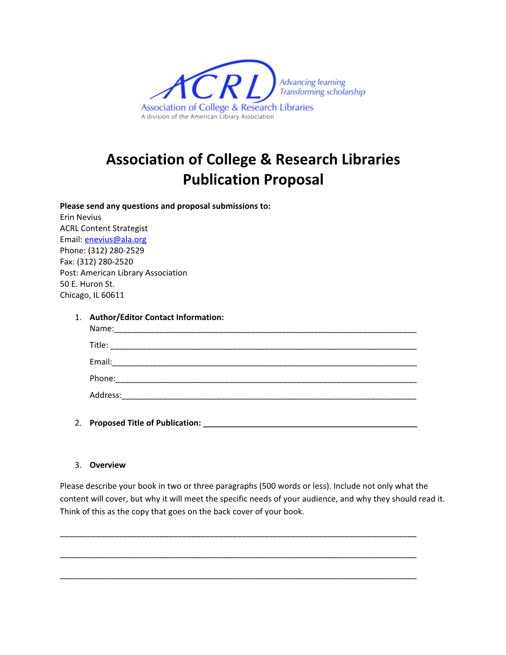 Association of College & Research Libraries